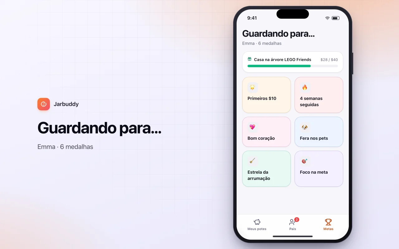 Mesada e tarefas das crianças: a tela Guardando para…