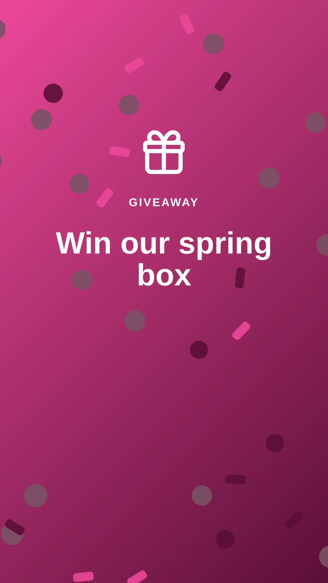 First frame of the Giveaway Reel video