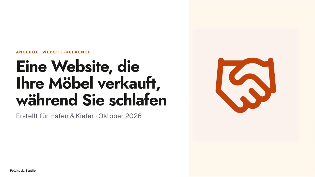 Screenshot von Agentur-Angebot