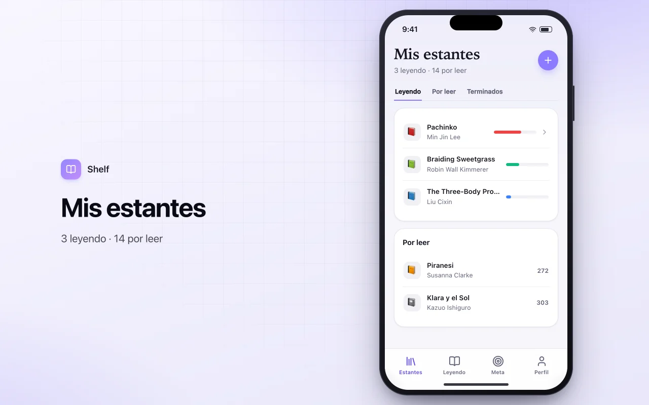 Seguimiento de lista de lectura: la pantalla Mis estantes