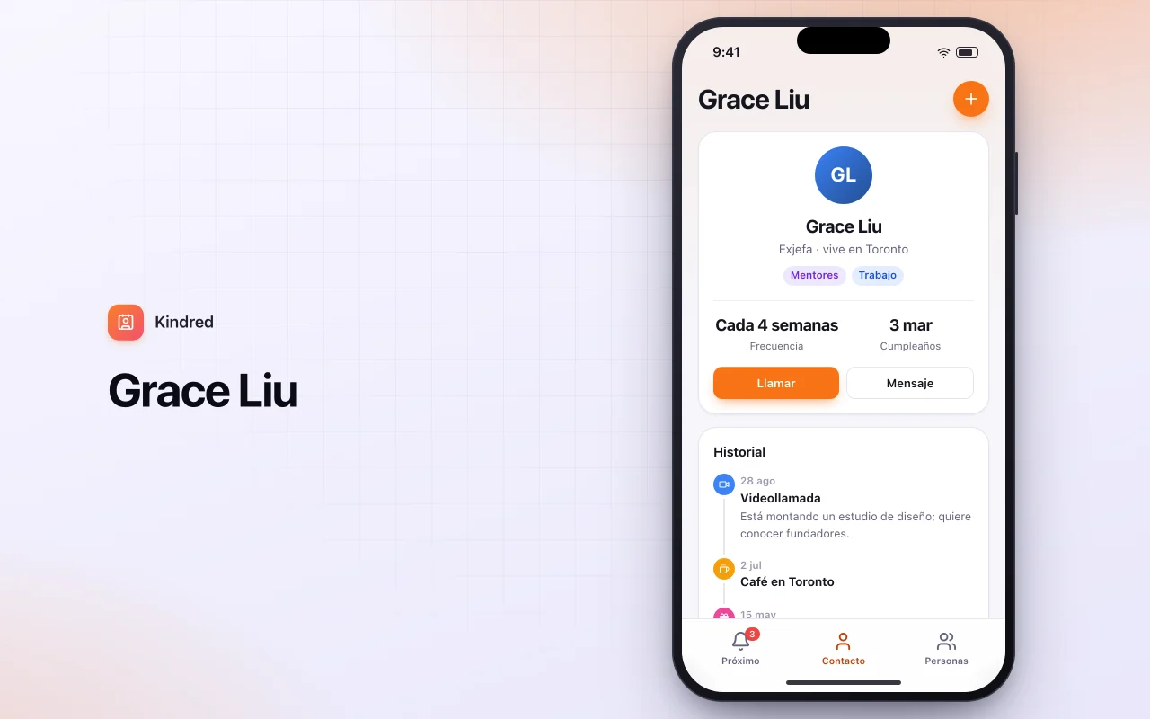 CRM personal: la pantalla Grace Liu