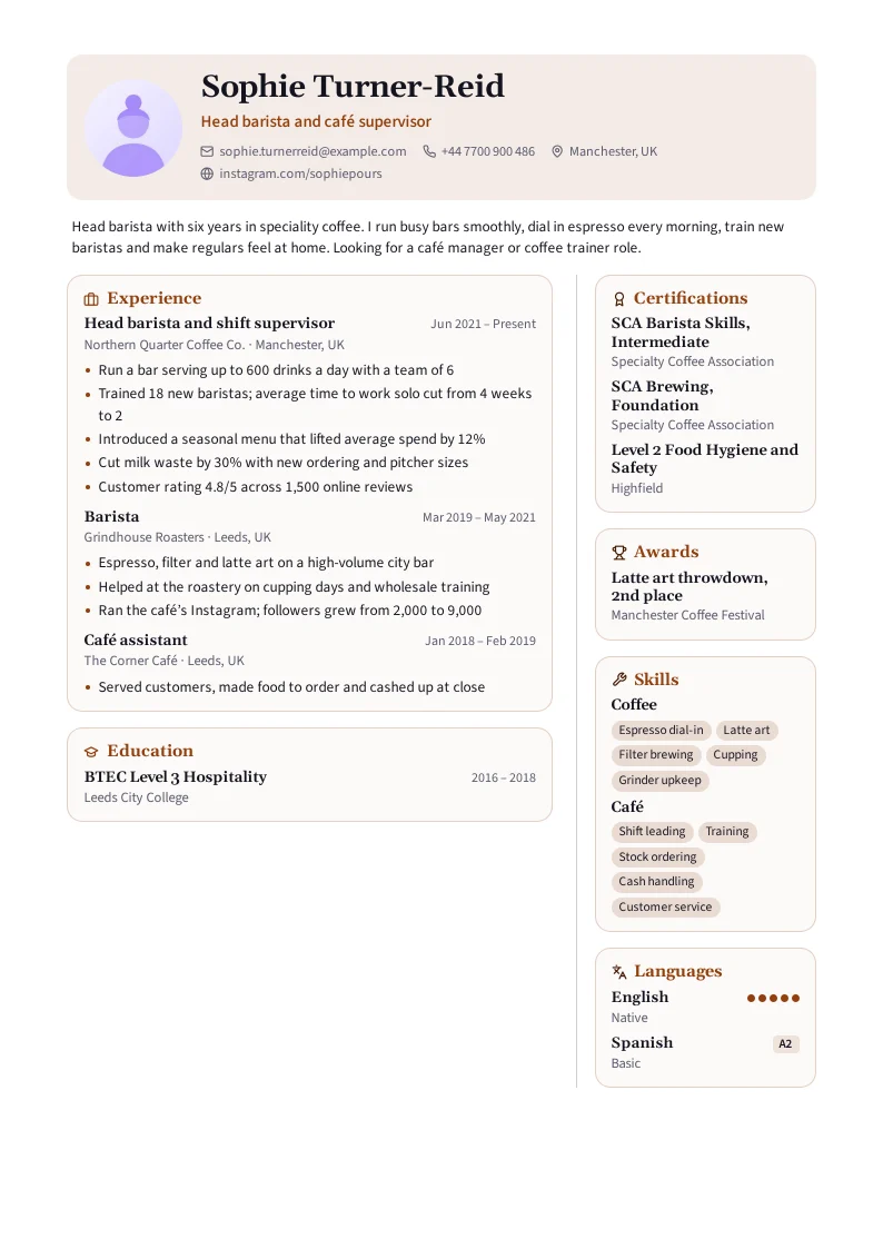 Screenshot of Crema