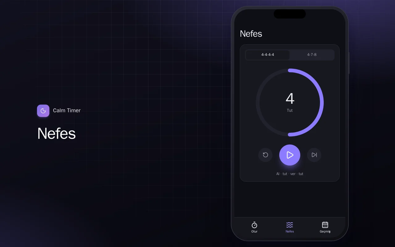 Sakin Zamanlayıcı (Flutter): Nefes ekranı