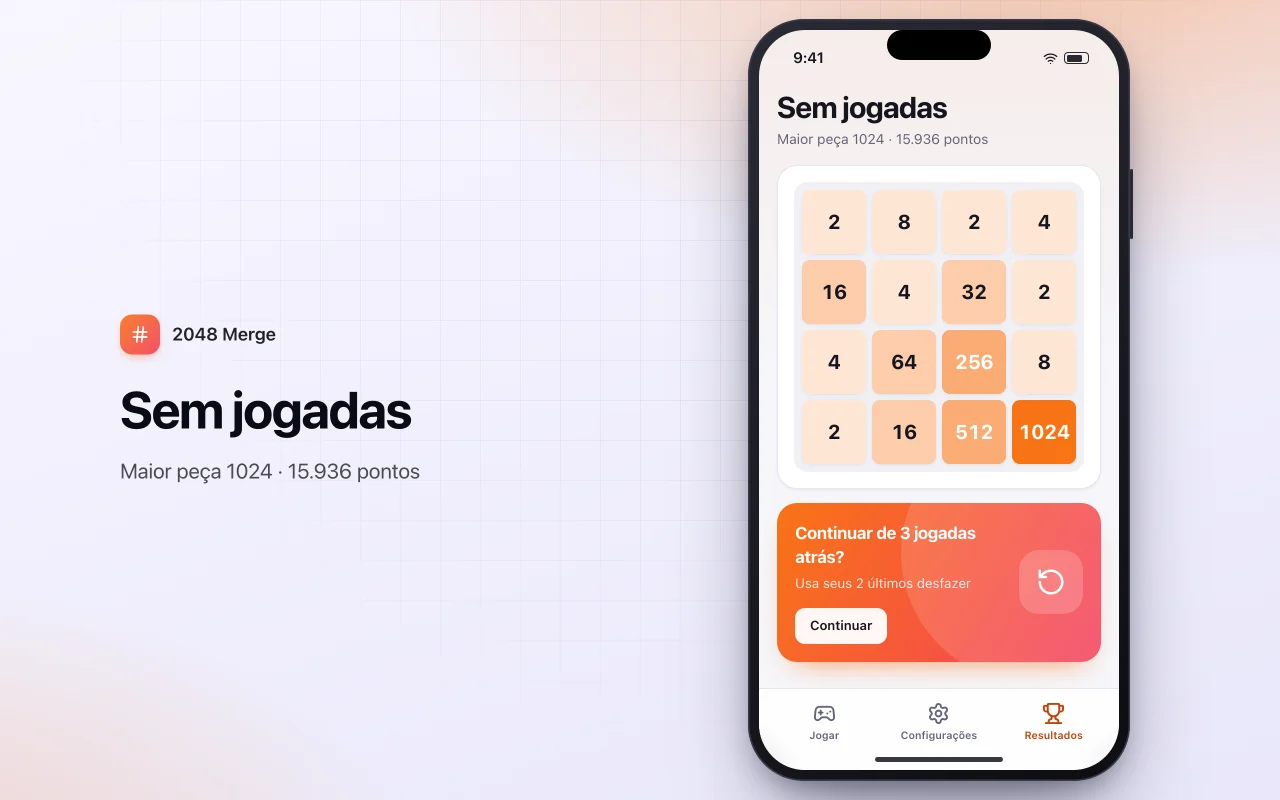 Quebra-cabeça de somar números: a tela Sem jogadas