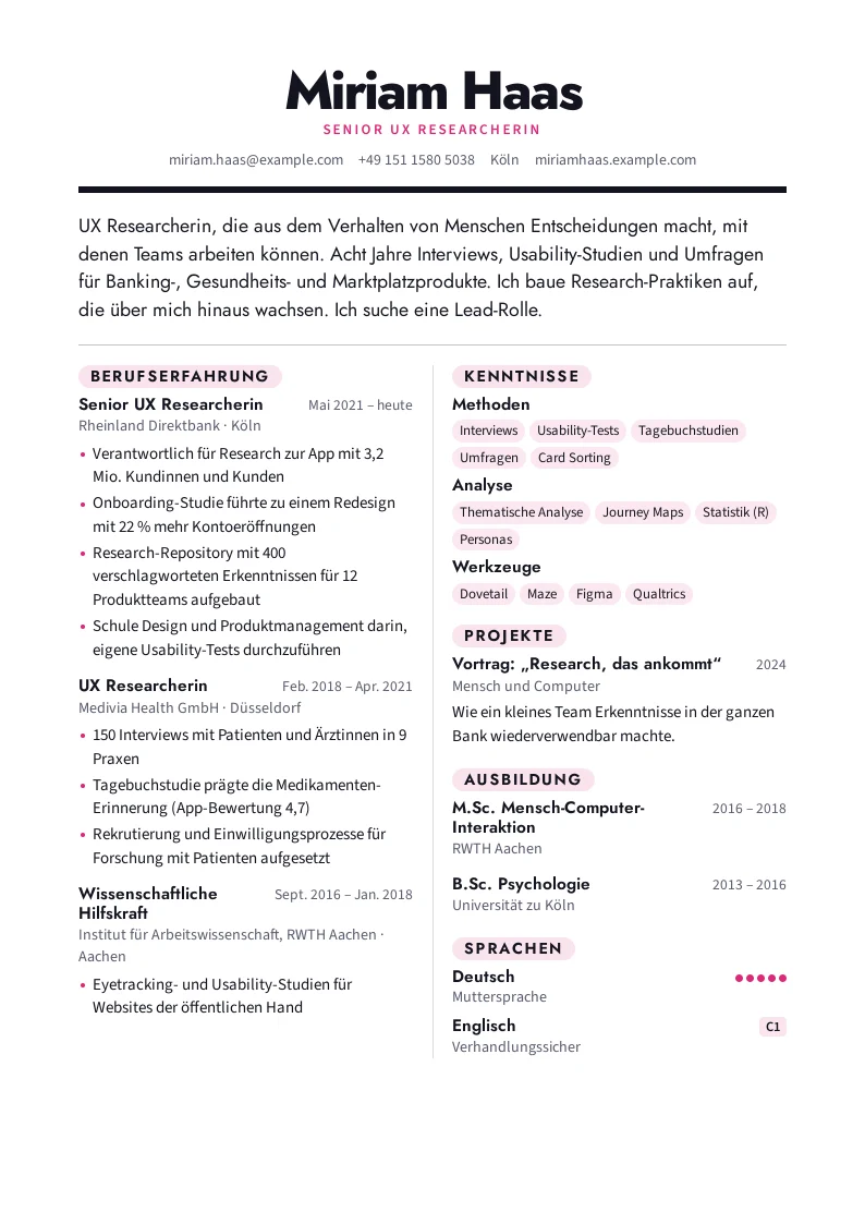 Screenshot von Canvas