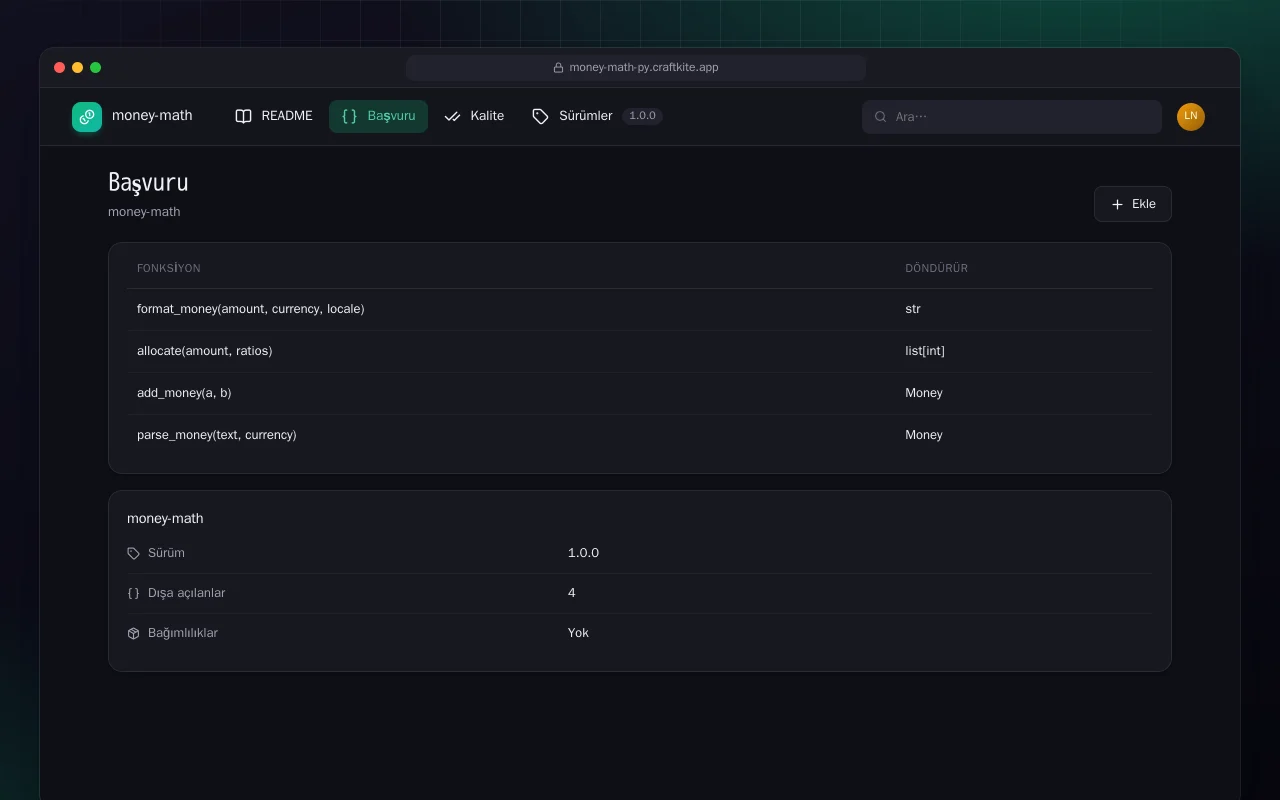 Para Hesabı (Python): Başvuru ekranı