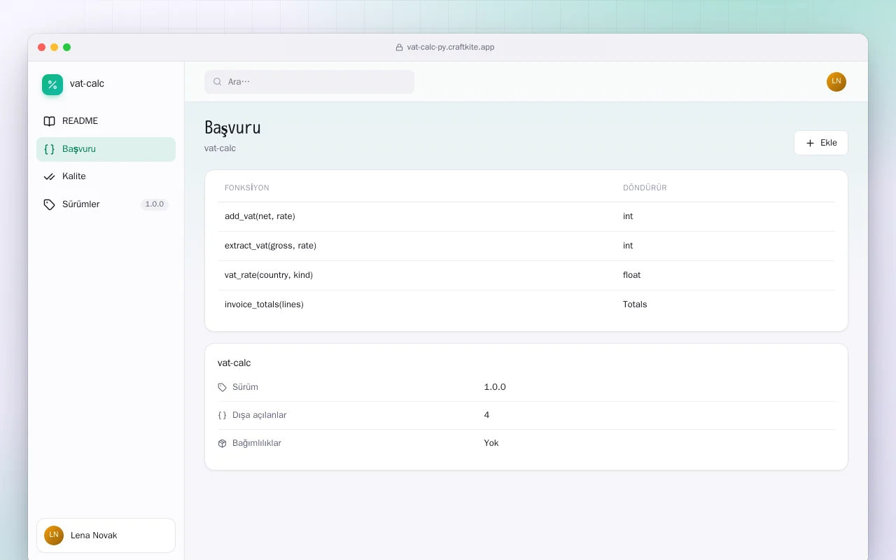 KDV Hesabı (Python): Başvuru ekranı