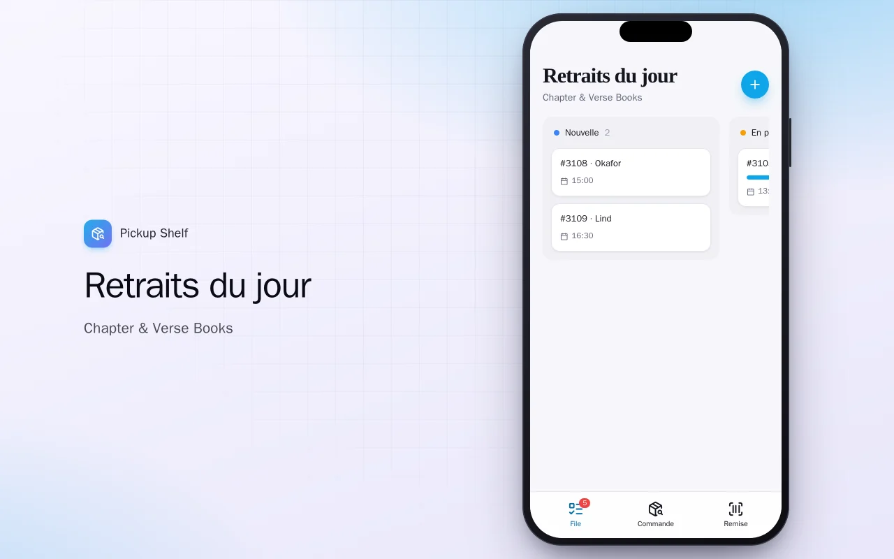 Click and collect : l’écran Retraits du jour