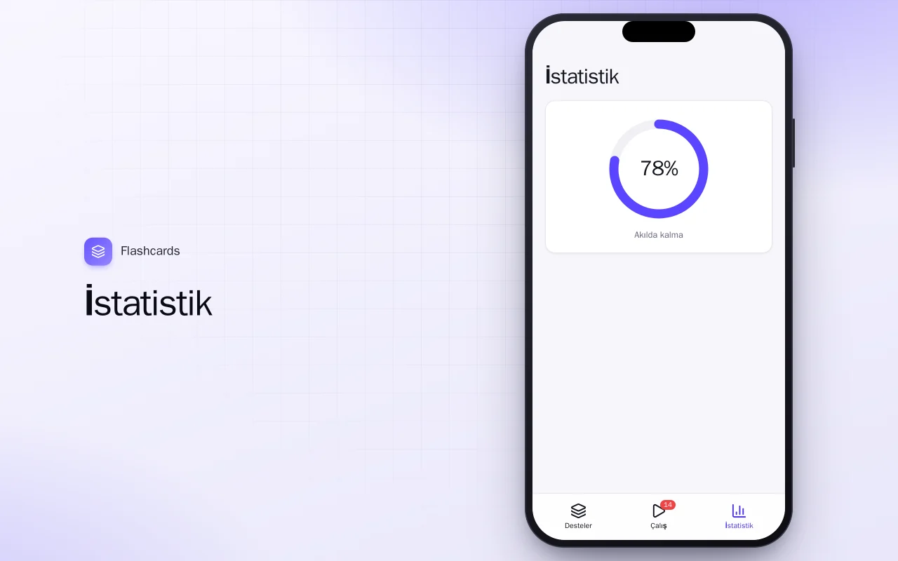 Dil Kartları (Flutter): İstatistik ekranı
