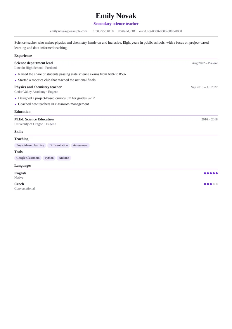 Screenshot of Academic